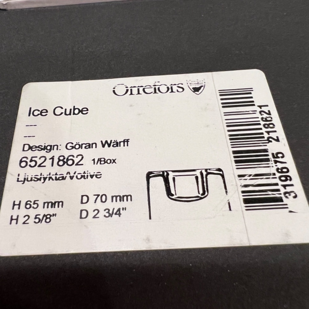Orrefors crystal Ice Cube votive A - Picture 4 of 8